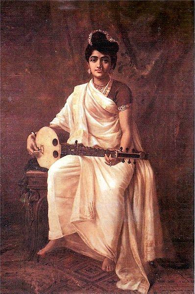 Raja Ravi Varma Malabar Lady china oil painting image